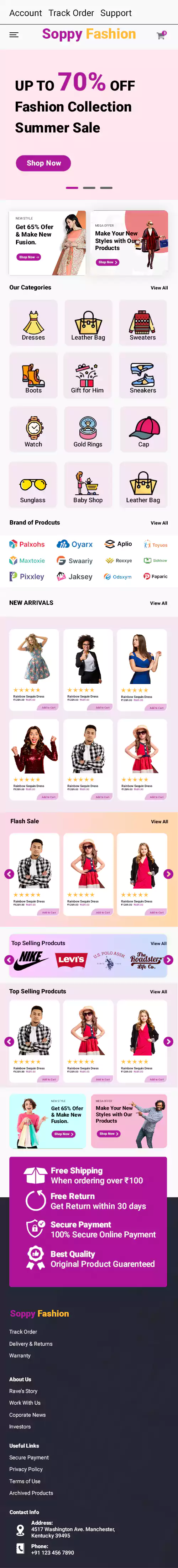 Fashion Boutique ecommerce website theme preview